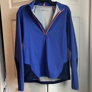 Ralph Lauren Gray and Blue Athletic Top